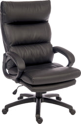 Luxe Luxury Leather Look Executive Office Chair Black - 6913 DD